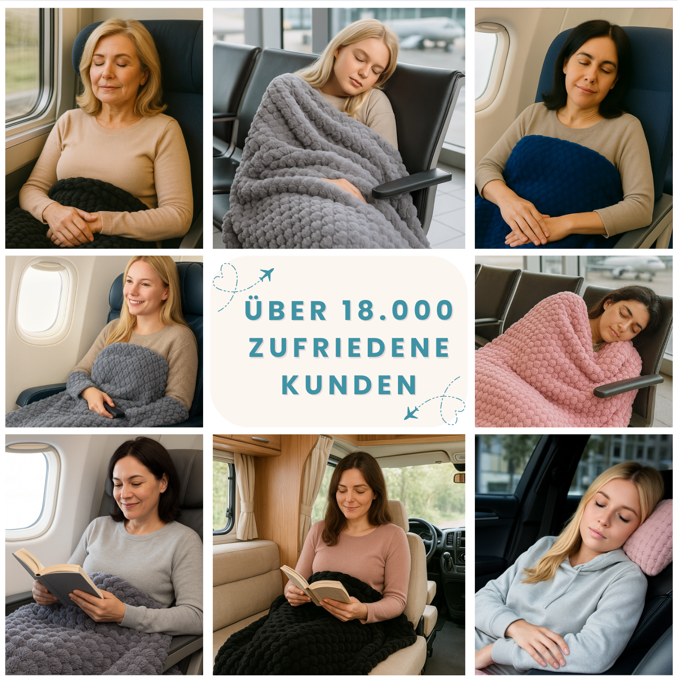 DreamMate 2 in 1 Reisedecke/Kissen